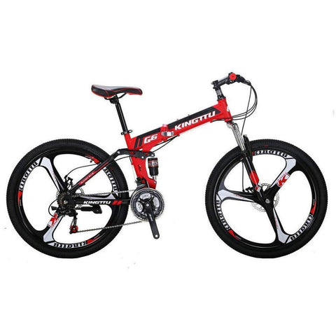 Extrbici G6 Mountain Bike Full Suspension Foldable 26 inch 21 speeds Shimano Derailleur