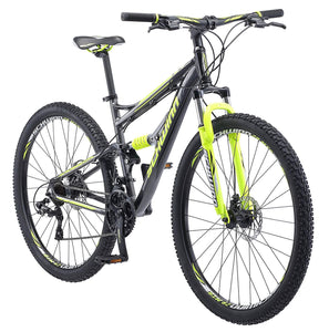 Utheing 20inch Wheel Folding Bike 6 Speed Mountain Bicycle Cycling Steel Frame Double Disk, Silver